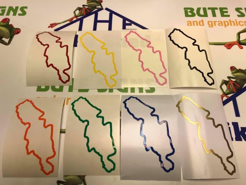 Island Outline Decal The Bike Shed Rothesay