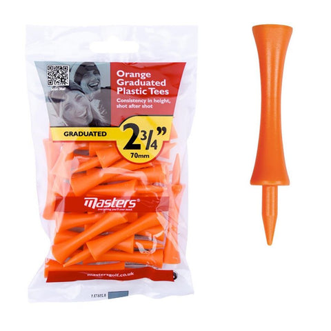 Masters Plastic Graduated Orange Tees 70mm